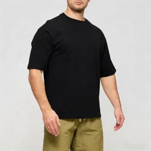 Training High Quality 260gsm Men’s Oversized Shirt Gym Breathable Men’s Knitted Oversized T-Shirt US Size Men T-shirts