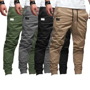 Trendy Men’s Sports Trousers Casual Canvas Cargo Pants