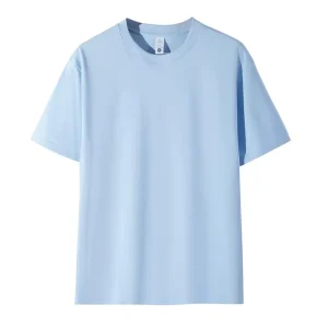 Trendy Round Neck Custom Logo Printed T Shirts Unisex Cotton High Quality 100% Combed Cotton Short Sleeve Breathable T Shirts