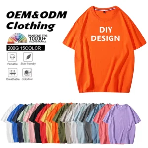 Tshirt Supplier 180gsm 100% Cotton T-shirts Custom DTF DTG Printed Pattern Oversized Casual Blank Men’s T Shirts