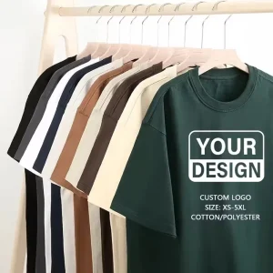 Tshirts Printing Logo Custom Heavyweight 100% Cotton T Shirt Men’s Plain Oversized T Shirt for Men
