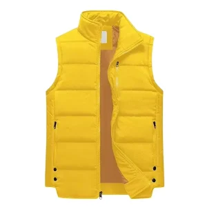 Ultra-Light Anti-Static Men’s Lightweight Casual Stand Collar Quilted Waistcoat Outdoor Padded Ski Vest Puffer Vest
