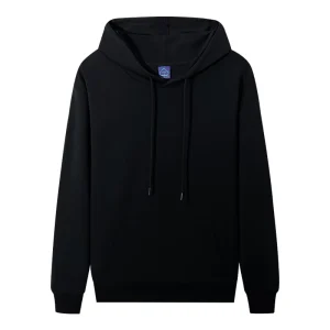 Unisex Men’s Hoodies Heavyweight Puff Printing Sweatshirt Embroidery Solid Pattern Anti-Shrink Feature Knitted Weaving Method