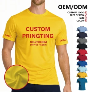 Unisex Men’s T-Shirt 100% Polyester Cotton Casual Minimalist Style Quick Drying Short Sleeve Regular Fit Outdoor Wear