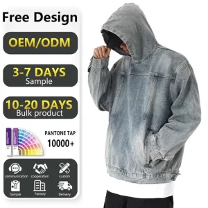 Unisex Pocket Hoodie Jacket Custom Cropped Pullover with Solid Pattern Autumn Sweatshirt Men Women