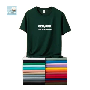 Unisex Round Neck Solid Loose Fit Eco Friendly 100% Cotton Camisetas 180 Grams Custom Men’s T shirts