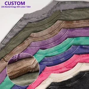 Vintage 100% Cotton Knitted Breathable Summer Men’s Set Loose Fit Casual Sporty Gym T-shirt Shorts Washed Spray Dye Factory