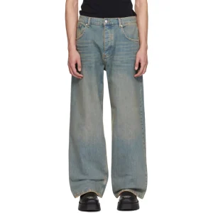 Vintage Custom Manufacturer Cotton Heavy Baggy Italian Raw Wide Leg Japanese Selvedge Bootcut Denim Jeans Men