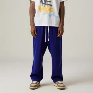 Vintage Washed Curved Leg Pants Jogging Running Sports Casual Track Yoga Wide Leg Sweat Baggy Essentials Men’s Women’s Pants