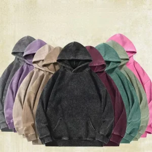 Vintage Washed Oversized Hoodie Streetwear Sweatshirt