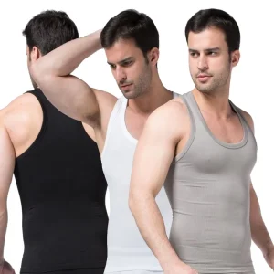 W069 Seamless Quick Dry I Shaped Compression Vest Men Ultra Sweat Body Shaper