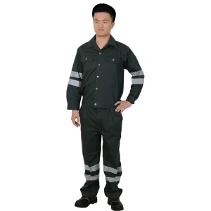 WC019 Reflective Tape Workwear Suits Unisex Uniforms Workshop Clothing Overall Work Clothing Sets Cotton Polyester