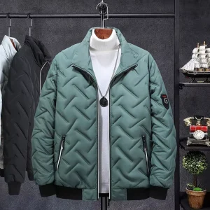Warm Men’s Clothing Slim Fit Winter Men’s Jacket Windproof Long Sleeve Casual Jacket Coat Puff Bubble Jacket