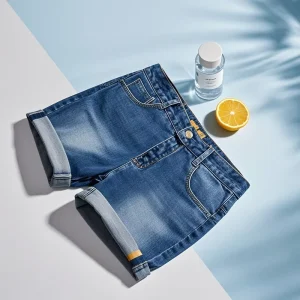 Washed Custom Denim Shorts for Men Cotton Shorts Man Jogging Wear Print Logo Blank Men’s Shorts