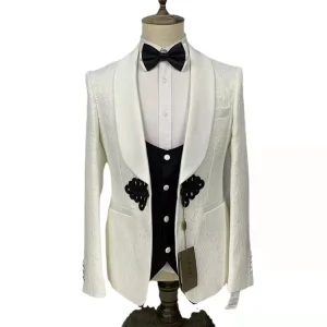 White 3 Pieces Men’s Wedding Suit Men’s Suits for Wedding Party