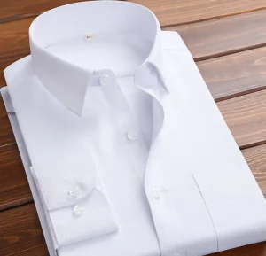 White Blue Pink Black Men’s Shirt Long Sleeve Classic Men Formal Dress Shirt for Business Mens Clothing Shirts