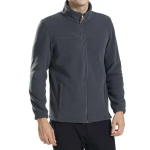Wholesales Casual Outwear Warm Coat Men Spring Casual Solid Coat Men Patch Jacket 100% Polyester Fleece Men’s Jacket