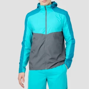 Windbreaker Waterproof Jacket 100% Polyester Vented Front and Back Panels Jacket Activewear for Running & Training