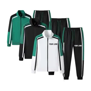 Windproof Breathable Full Zip Sportswear Unisex Custom Training Wear Autumn Tracksuit Sweatsuit