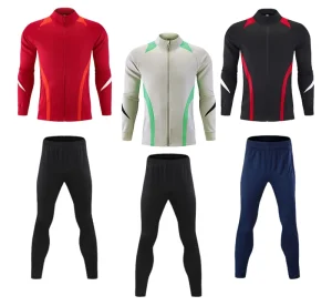 Windproof Breathable Training Sweatsuit Set Custom Unisex Jogging Tracksuit with Custom Logo for Men