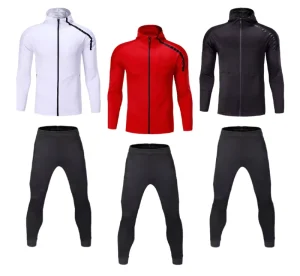 Windproof Printed Breathable Men’s Training and Jogging Custom Logo Track Suit Sets for Gym
