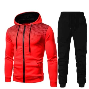 Winter Casual Activewear Plus Size Hoodie and Jogger Set Custom Logo Men Sports Fitness Men’s Designer Tracksuit