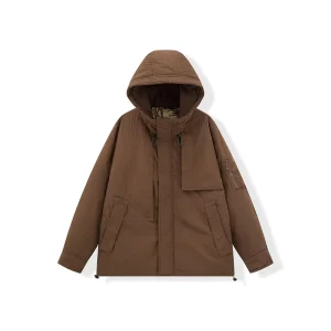 Winter Casual Men’s & Women’s Long Length Zipper Coat Hooded Down Coat with Loose Patchwork Solid Warm Drum Packed Jacket
