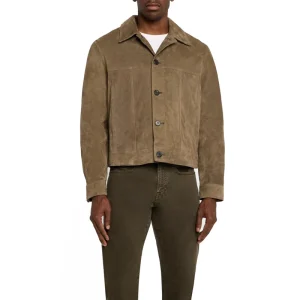 Winter Classic Suede Casual Eco Friendly Stand Collar Front Logo Men’s Long Sleeve New Style Jacket Outerwear Coat
