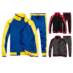 Winter Custom Men’S Sweatshirt and Joggers Tracksuit Set Fleece Sport Man Oversized Polyester Tracksuits for Men