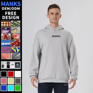 Winter Embroidered Oversized Heavyweight Fleece Fabric Cotton Polyester Unisex Hoody Sweatshirts Custom Design Logo