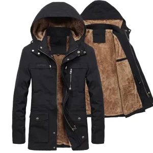 Winter Jacket Men Thicken Warm Fur Hooded Parka Coat Fleece Men’s Jackets Outerwear Overcoats Size M~5XL Thick Warm Jacket