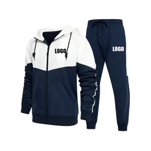 Winter Men’s Breathable Plus Size Hooded Heavyweight Tracksuit Long Sleeve 100% Cotton OEM ODM Jogging Sweatpants 2