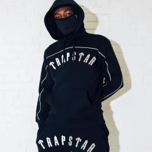 Winter Men’s Gradient Letter Camouflage Towel Embroidered Fleece Lined Street Style Hoodie