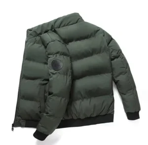 Winter Men’s Jacket Coat Fashionable Long Sleeve Warm Thickened Cotton Casual Jacket