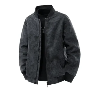 Winter National Standard PU Blouson Hip Hop Style Breathable Eco Friendly Down Filled Men’s Coat