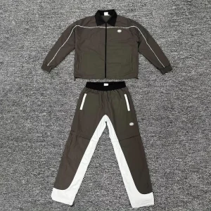 Winter Plus Size Men’s Custom Printed Zip Up Nylon Tracksuit Jogger Set 500GSM Lightweight