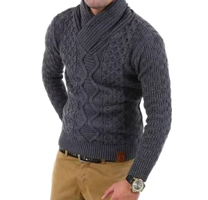 Winter Pullover Men’s Leisure Warm Pattern Men’s Knitting Sweater