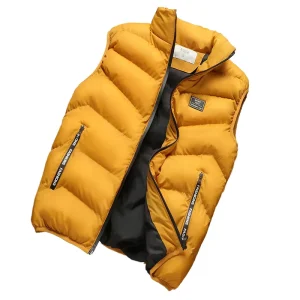 Winter Solid Color Outdoor Men’s Ultra-Light Anti-Static Workwear High Security Outerwear Pockets Puffer Work Vest