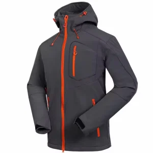 Winter Waterproof Windproof Zipper Softshell Track Jacket Outdoor Sports Varsity Biker Rain Coat Plus Size Men’s Outerwear