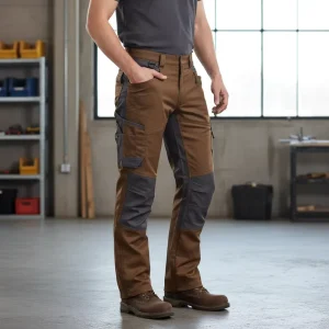 Work Cargo Pants Men Customized Cotton Workwear Welder Construction Site Labor Multi Pockets Cargo Pant