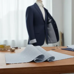 Woven Viscose Sleeve Stripe Lining Cuff Fabric Men’s Blazer Tuxedo Suits Uniforms Garments Workwear Soft Jacquard