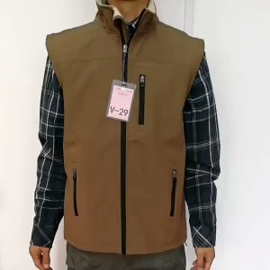 Woven Winter Warm Windproof Padded Vest Men Work Vest