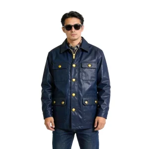 XUFEI Original OEM Manufacturer Custom Oversized Baggy Work Wear Coach Long Sleeve Cotton Waxed Canvas Jacket Men