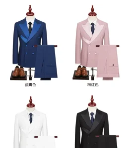XXS 7XL Fashion Men Male Formal Dress Blazers Jacket Pants Leisure Boutique Business Slim Trousers 2 Piece Set