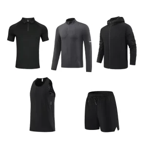 YING LANG Men’s Activewear Set Compression Running Shirts Gym Shirt Quick Dry Fitness Clothing OEM