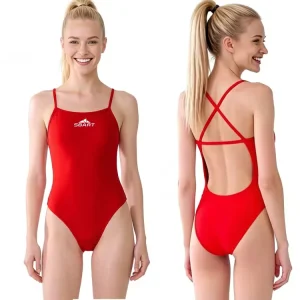 Youth Plus Size Anti Chlorine Quick Dry High Cut Cross Back Professional Training Performance Competition Swimwear Swimsuit