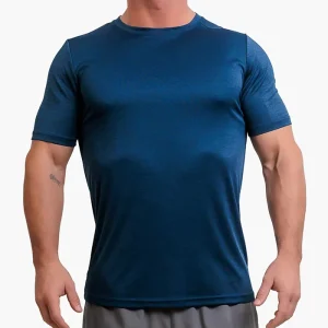 ZM-1611 Men’s Activities Fit Tee Polyester Spandex Quick-dry Gym Training Short Sleeve T-shirt Activewear