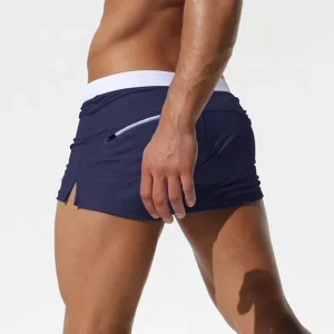 ZSAQ DX009 010 Swimming Trunks Men’s Flat Angle Hot Spring Swimming Shorts Customized Swimwear