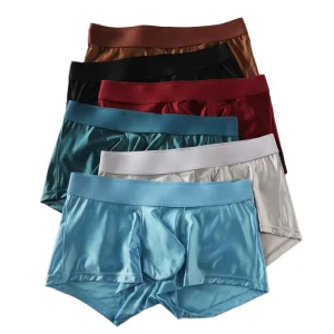men’s underwear European and American men’s boxer briefs silk like large and sexy cross border men’s underwear