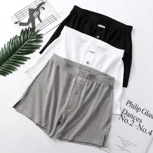 men’s underwear stretchy cotton comfortable loose large-size underwear men’s sleep pants